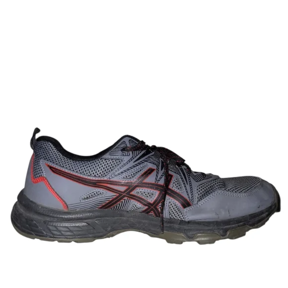 Asics GEL Venture 8 Trail Running shoes, Grey/Red/Black, 101B396, Men's sz 10.5 - Picture 4 of 14